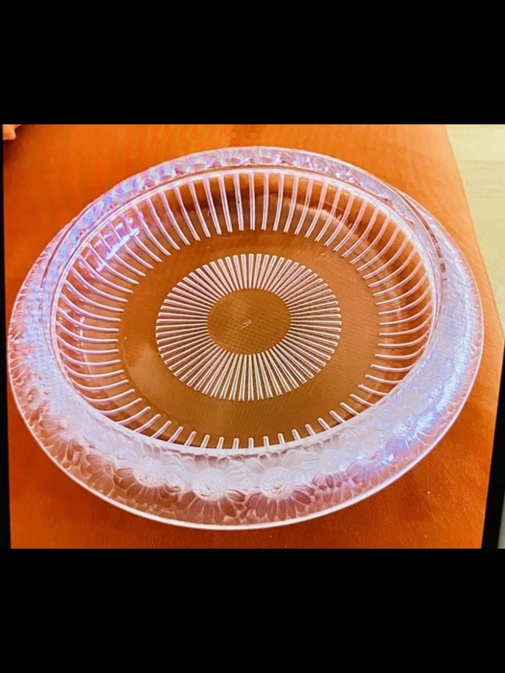 Vintage Lalique French Crystal Marguerites Serving Bowl Daisy Floral Design